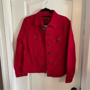 NWT Lee Red Denim Jacket